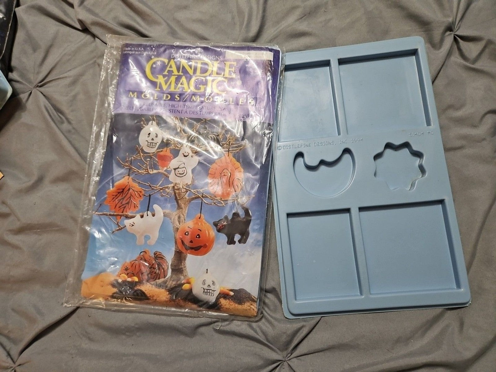 LOT OF CANDLE MAKING SUPPLIES - 4 MOLDS, CANDLE STICKERS, WICK, WAX NEW & USED