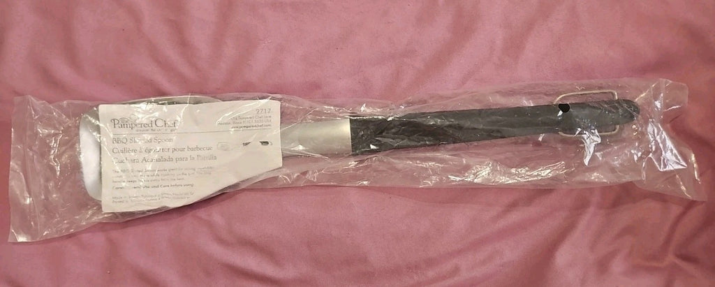 Pampered Chef #2717 BBQ Slotted Spoon 15" NIP