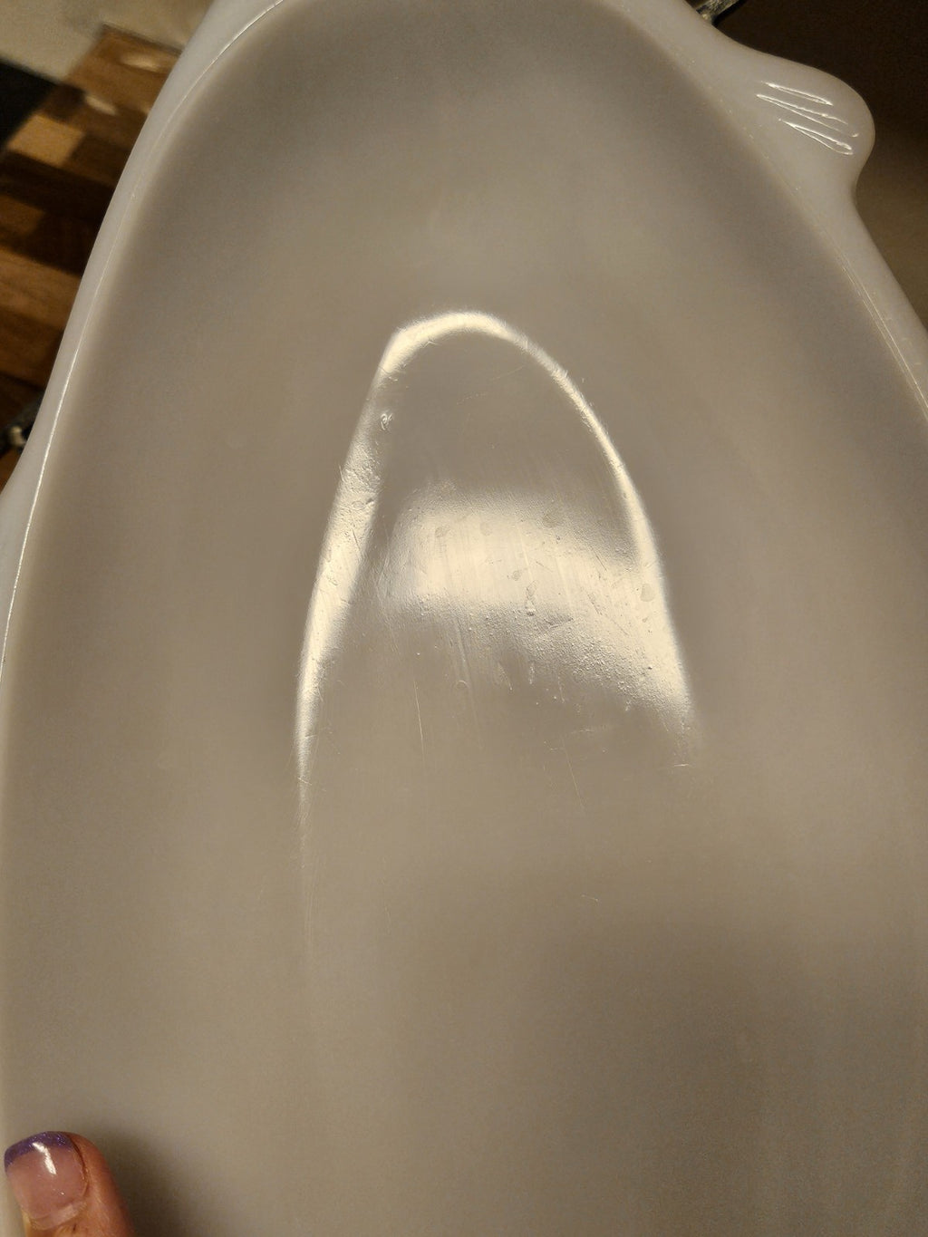 Vintage GlasBake Milk Glass Large Fish Serving Platter 18" x 8.5" Reversed Stamp
