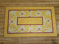 Temptations by Tara Old World Rectangular Glass Trivet Yellow & Red 10" x 6"