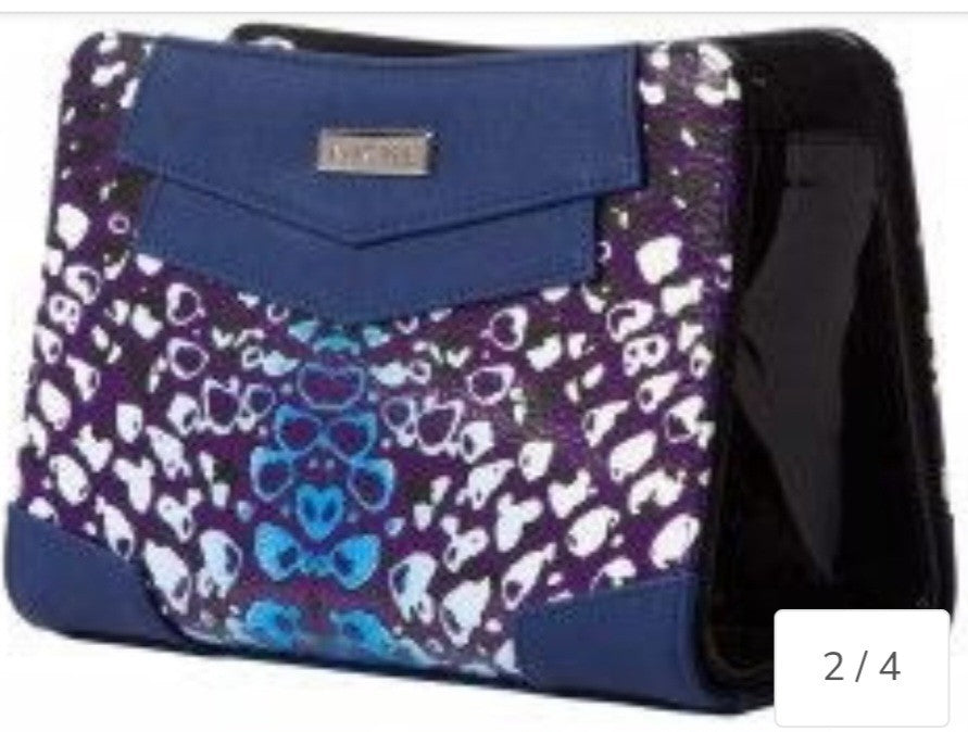 New In Package Retired Miche Melinda Petite Shell Purple & Blue Snake Print