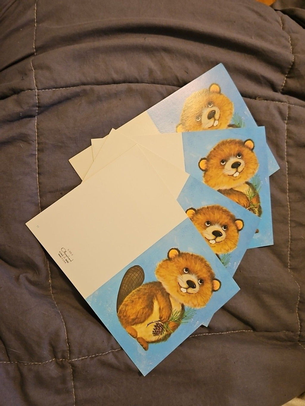 Vintage Olympicard Note Cards 4 Cute Animal Designs Lot Of 13 Cards New Unused