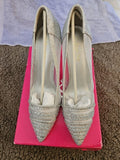 Womens Dream Pairs Silver Glitter Heels Evening Wear Size US 10. New