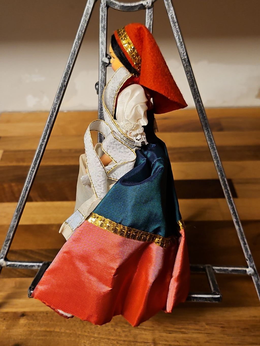 Vintage Italian Souvenir Doll 7.5" Rapallo Liguria Folk Costume W/ Tag 37