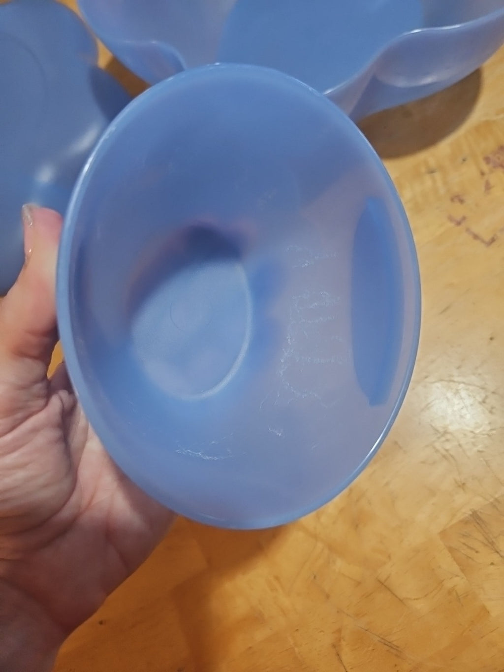 Tupperware Light Blue Chip N Dip 6 Piece Set Serving Platter 1.5 Gal