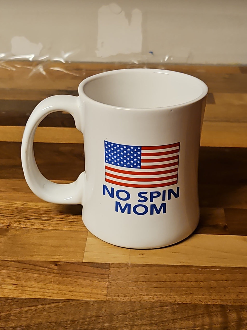 The O'Reilly Factor White No Spin Mom American Flag Coffee Mug Diner Mug