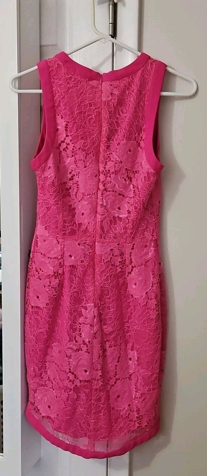 Adelyn Rae Pink Lace Dress High Low Hem Women's Size Small
