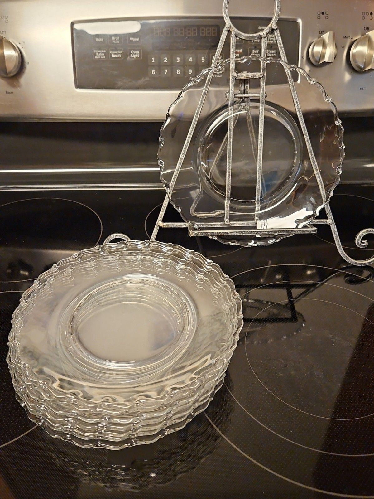 Vintage Fostoria Glass Century Salad Plate Luncheon Plate Clear 8 1/2" D