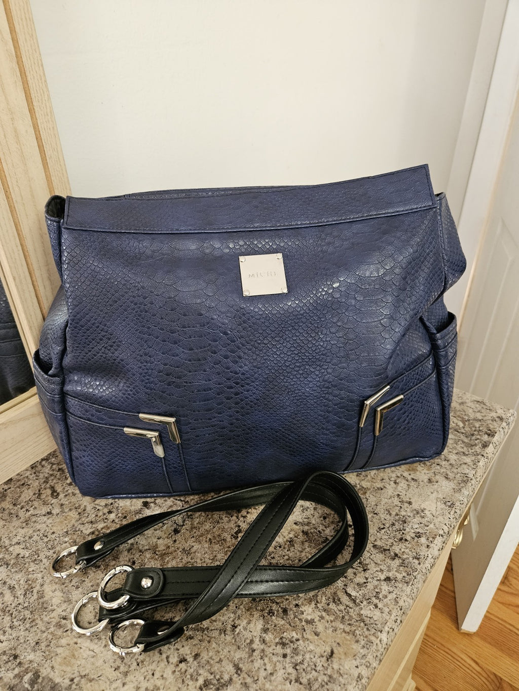 Retired Miche Prima McCall Shell Deep Blue Violet Faux Leather NWOT