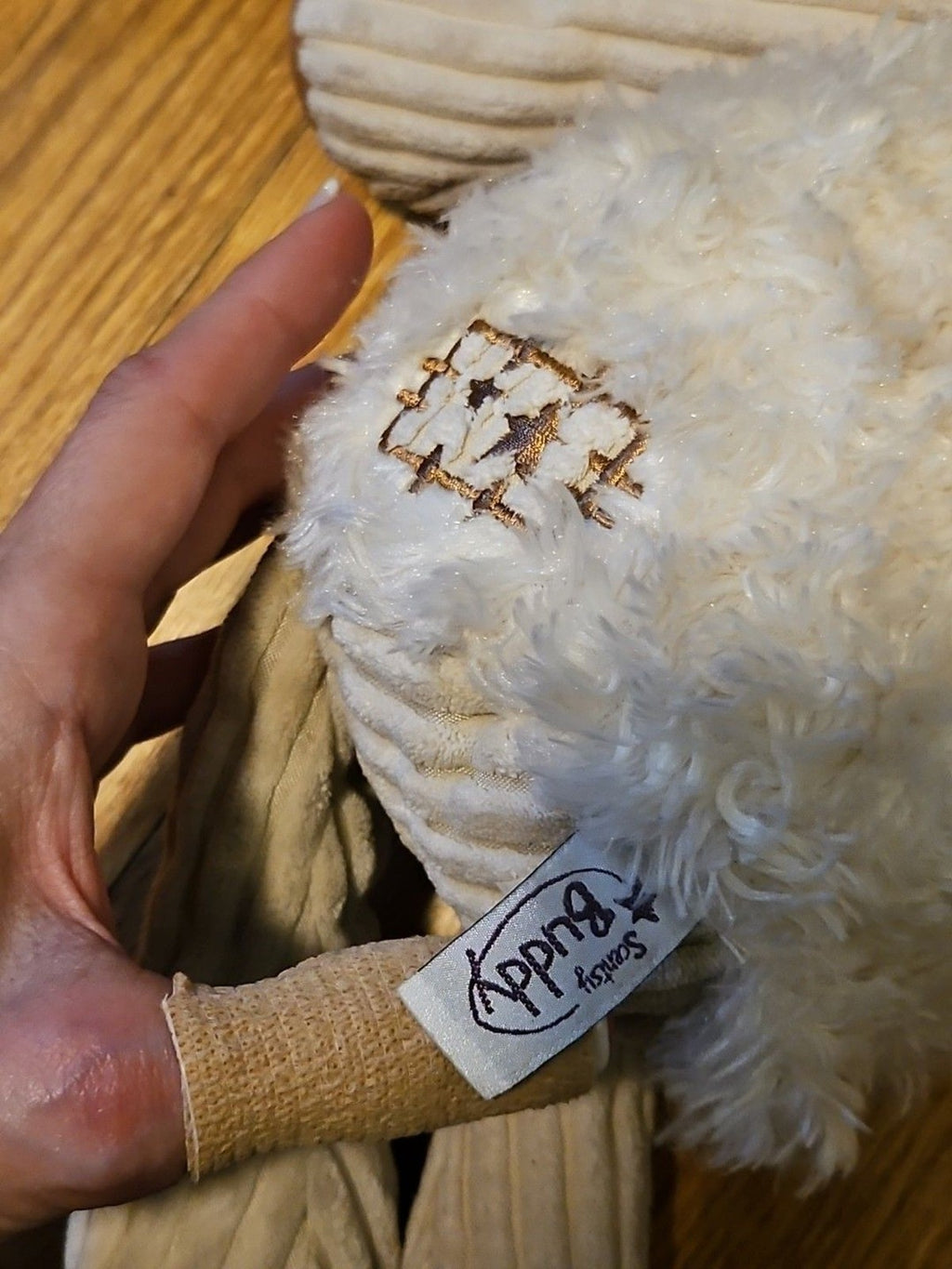Scentsy Buddy Lenny The Lamb Plush Stuffed Animal Retired Zip Closure