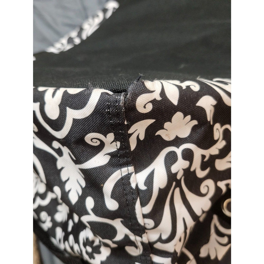 Thirty-One 31 Deluxe Utility Tote Black & White Parisian Pop