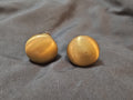 Set Of 2 Brushed Satin Finish Brass Cabinet Knobs Drawer Pulls 1.25" Diameter