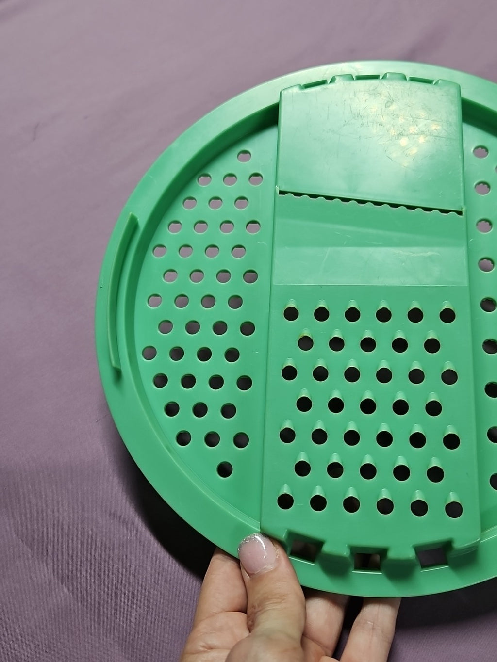 Vintage Tupperware Cheese Grater W/Bowl Jadeite Green 2 Pc Set - No Lid