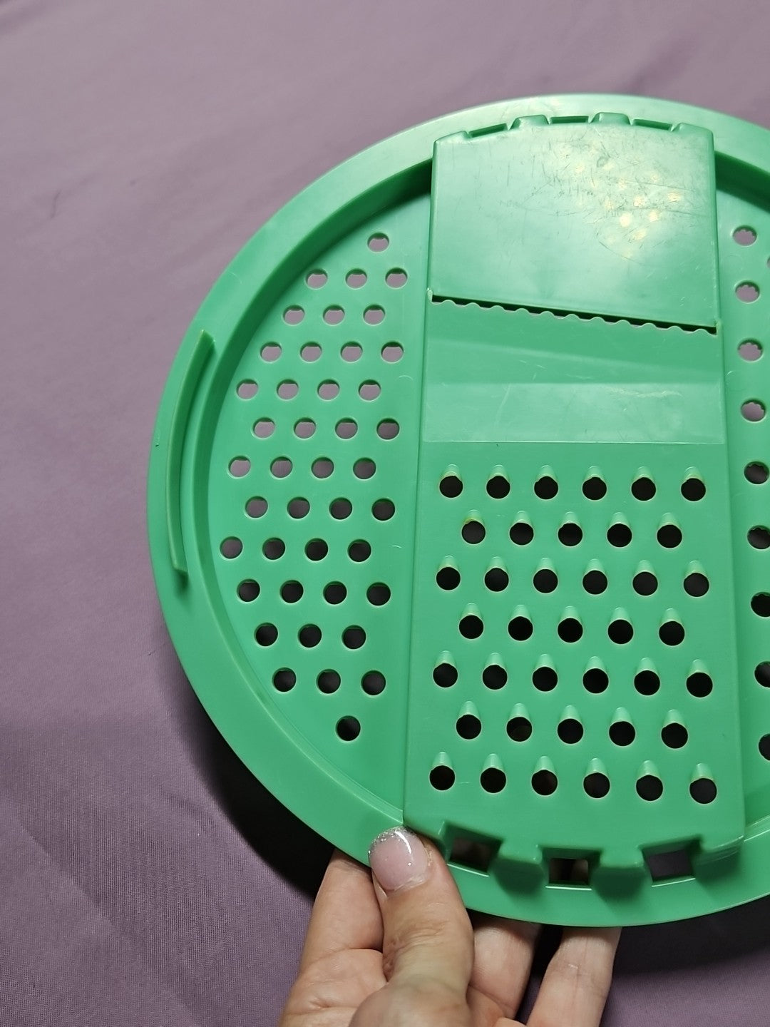 Vintage Tupperware Cheese Grater W/Bowl Jadeite Green 2 Pc Set - No Lid