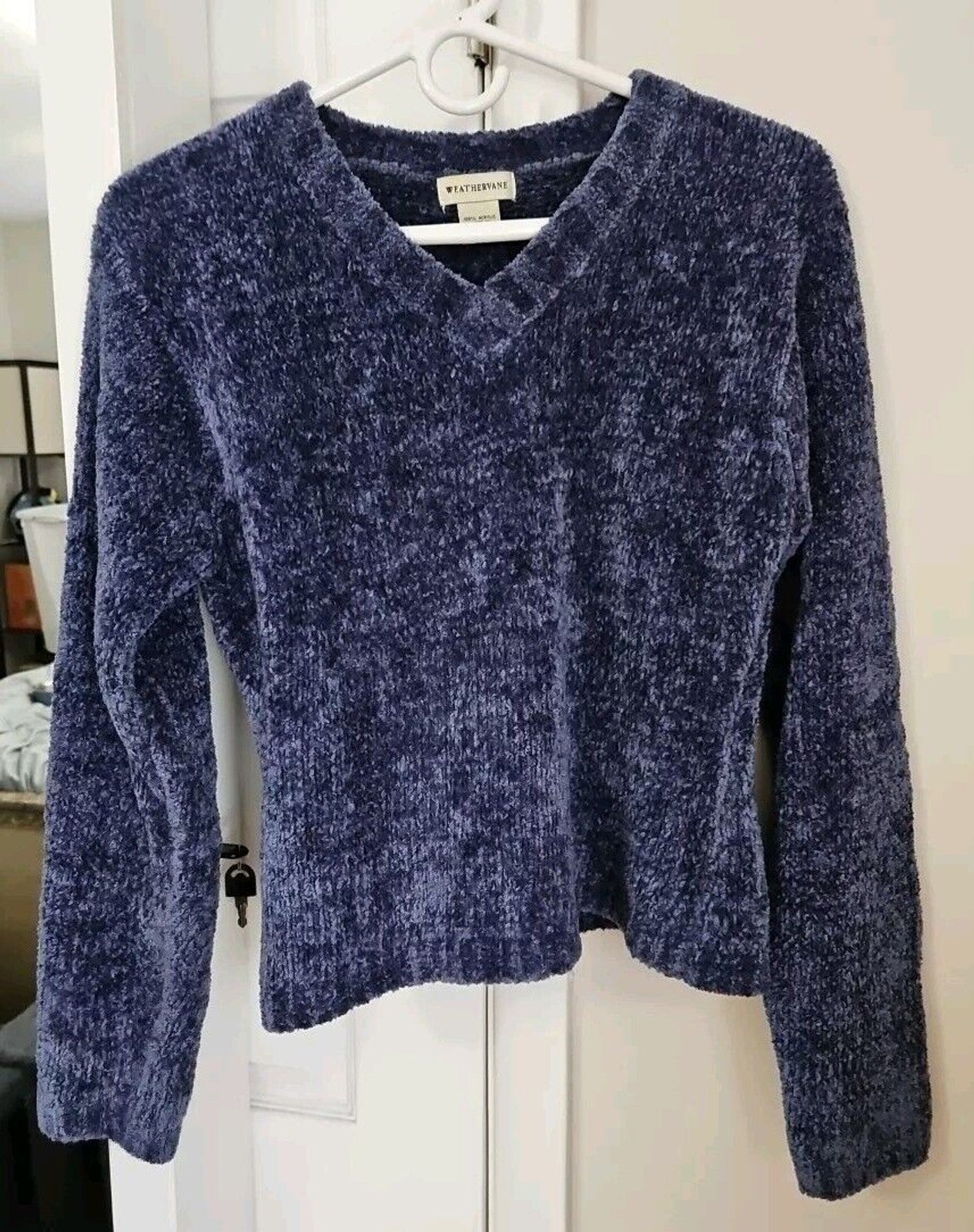 Weathervane Women’s Plush Knit Sweater Perriwinkle Blue Super Soft! Size M