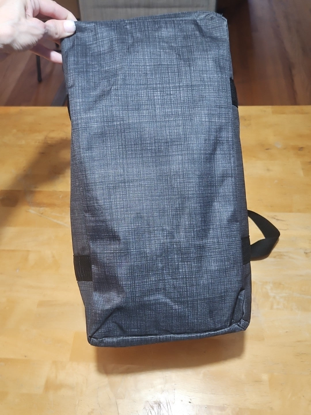 Thirty-One Medium Utility Tote Charcoal Crosshatch Dark Gray Personalized