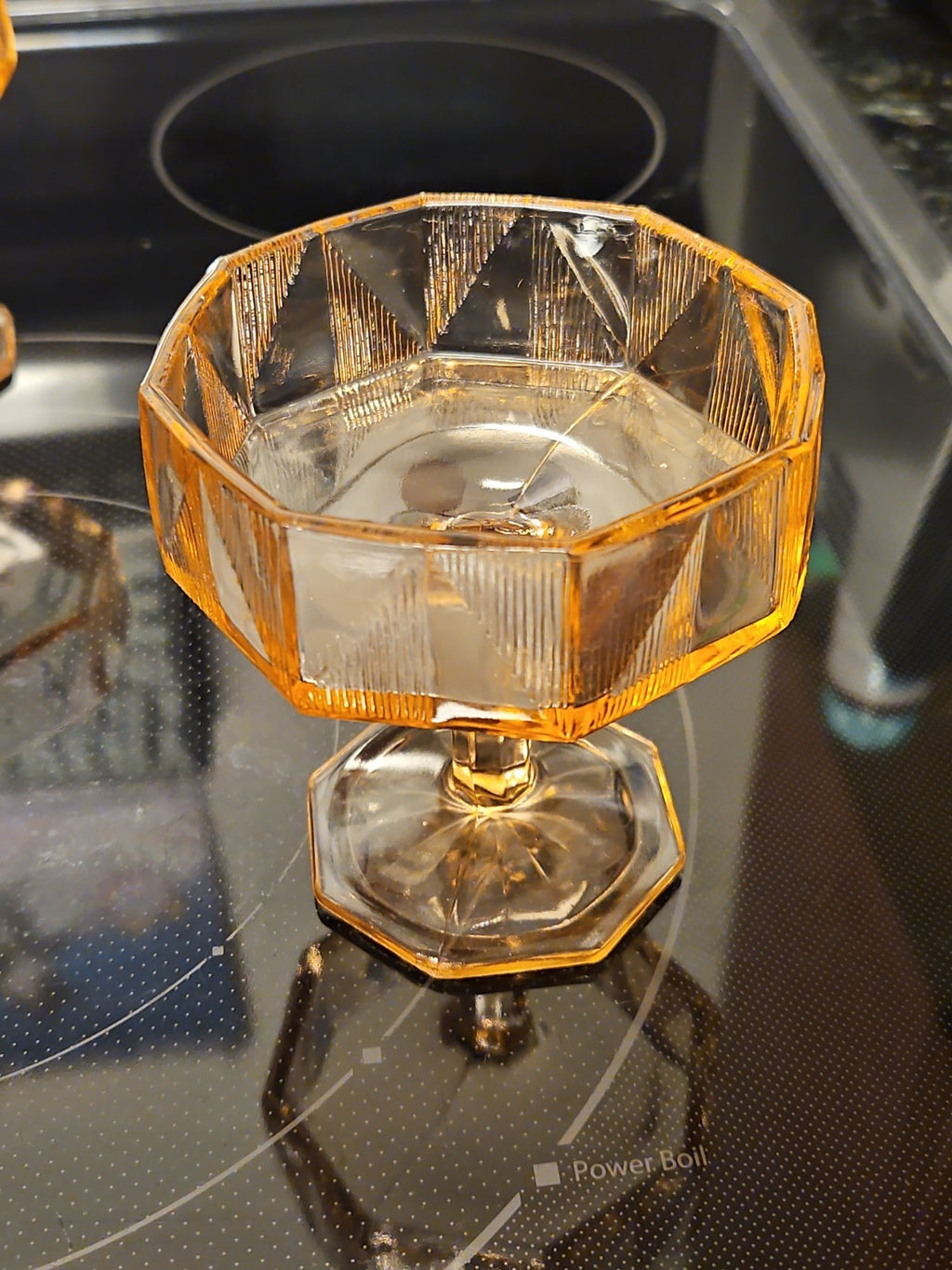 Set of 8 Vintage McKee "Tricia" Pink Depression Glass Art Deco Octagon Coupes