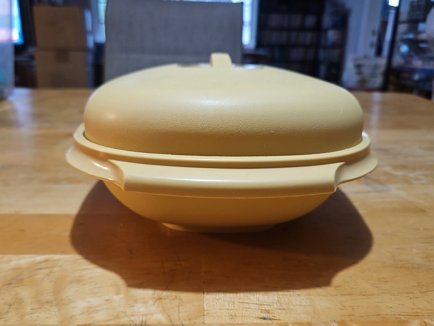 Vintage Tupperware Microwave Steamer #1273 Harvest Gold 3 Piece Set