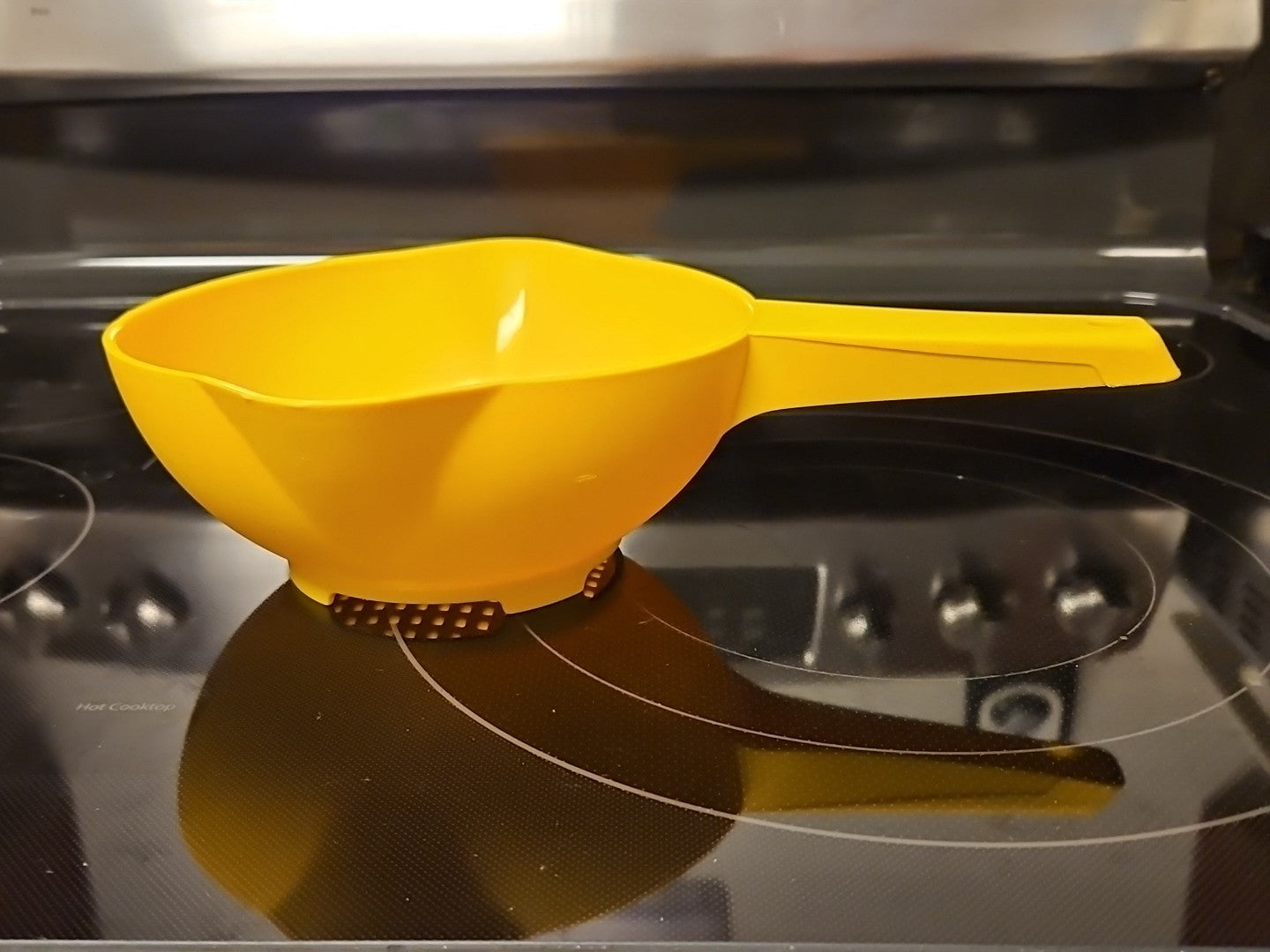 Vintage Yellow Tupperware Small 1 Quart Colander Strainer #1200