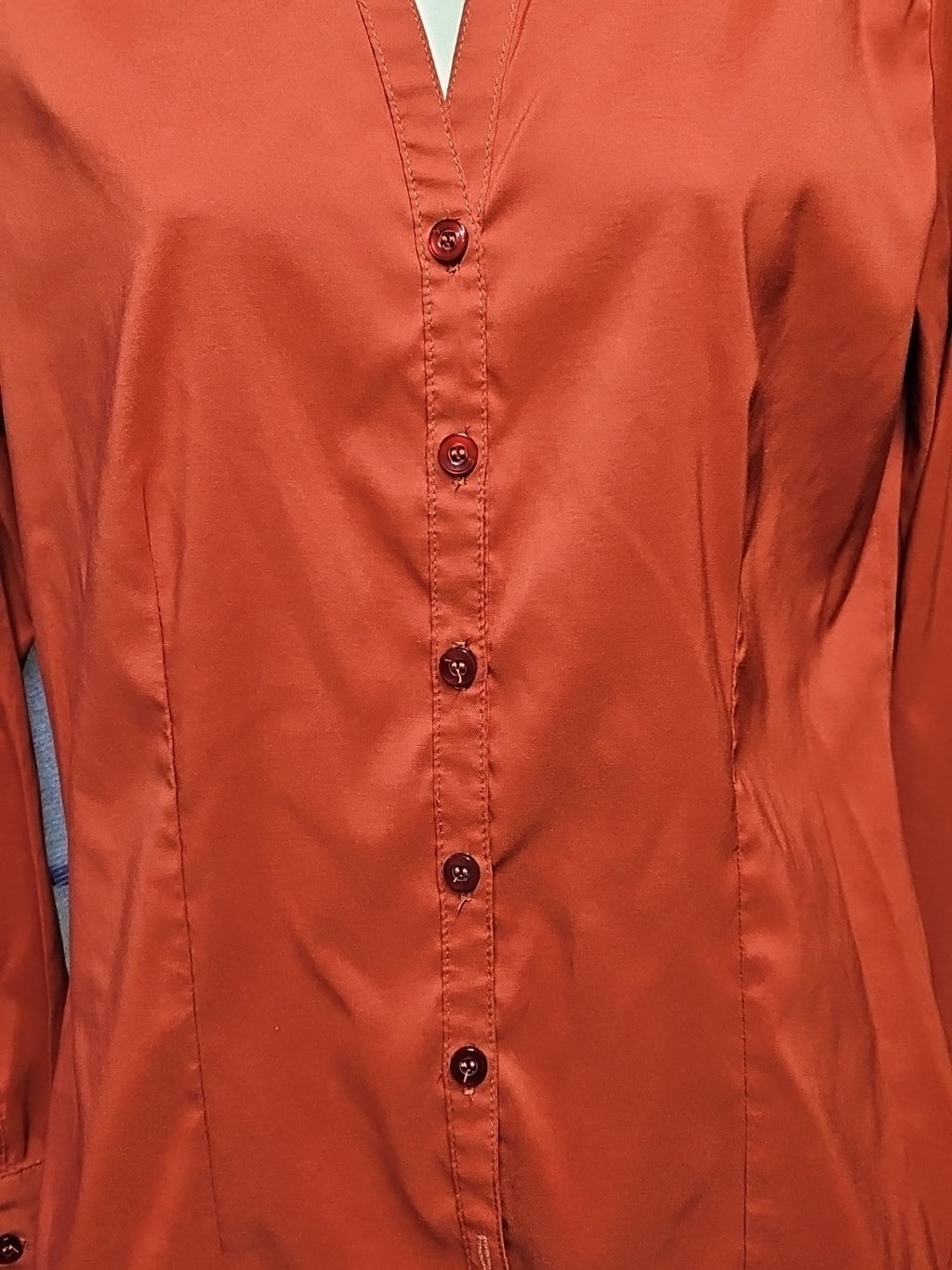 iCO Ladies' Cool Stretch Blouse Long Sleeve - Sz S Rust Color
