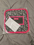 New In Package Pampered Chef Paisley Polka Dot Potholder Oven Pad #1366