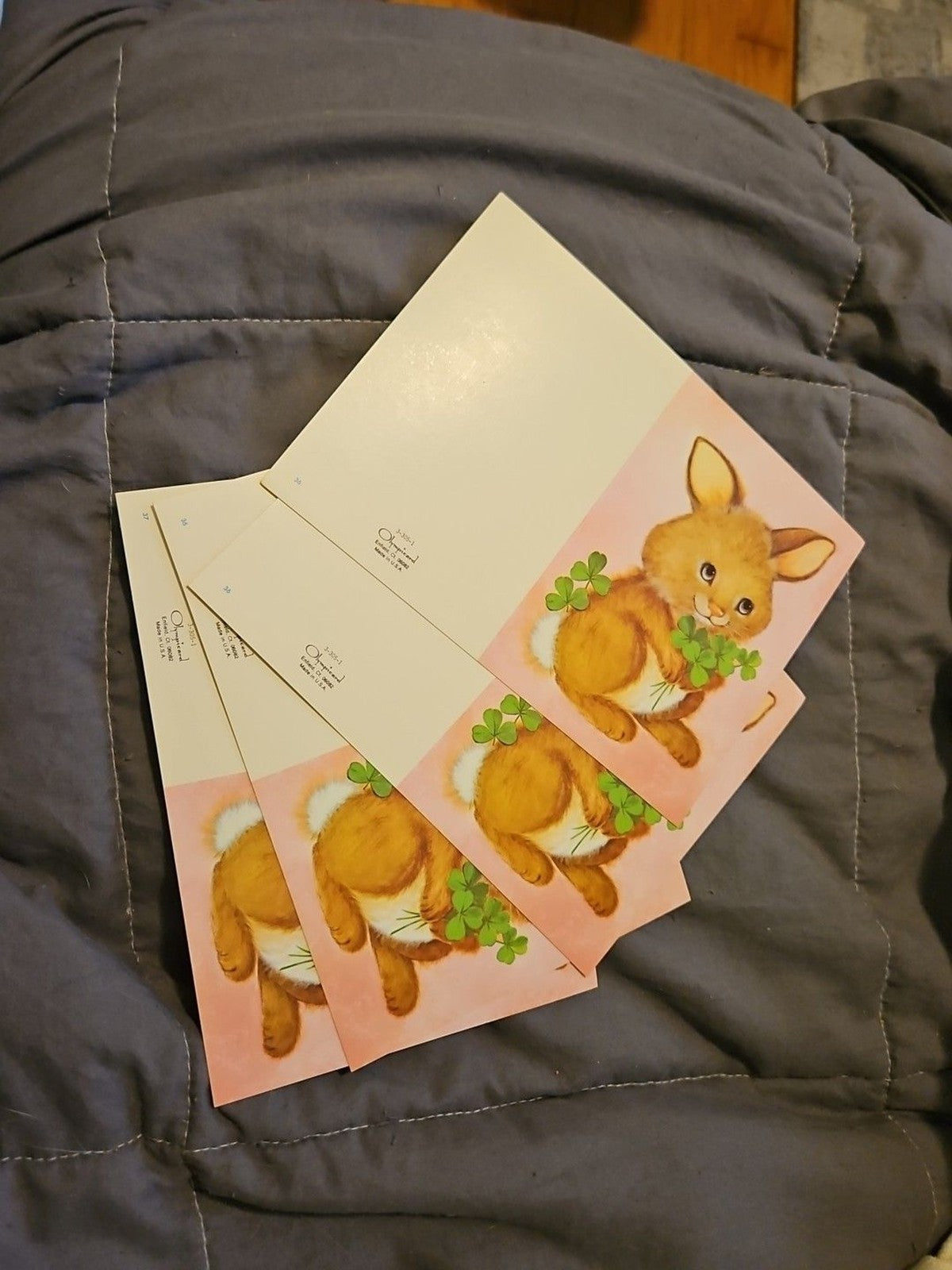 Vintage Olympicard Note Cards 4 Cute Animal Designs Lot Of 13 Cards New Unused