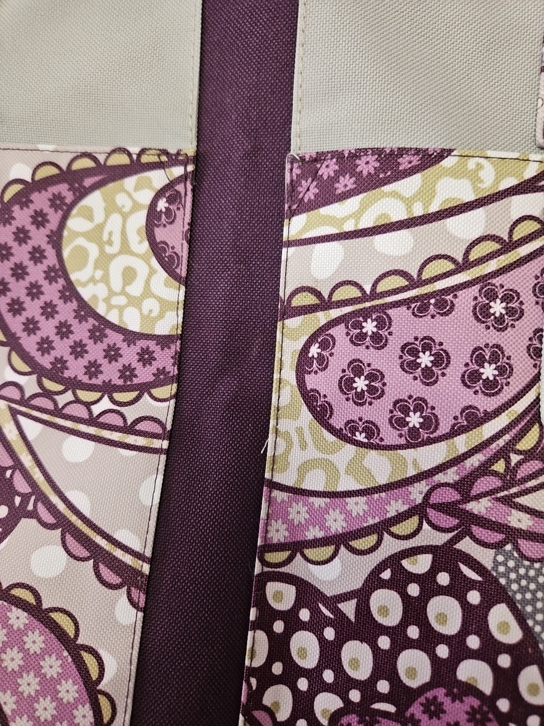 Thirty-One 31 Hang Up Home Organizer Purple Patchwork Paisley 41"x22"