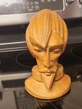 Vintage Wooden Carving Don Quixote Head Bust Medium Size 8.5"