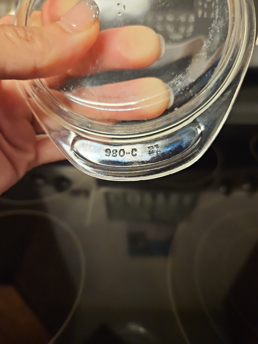 Vintage Pyrex Clear Glass Replacement Lid 980C 980-C 980 C Mini Round Casserole