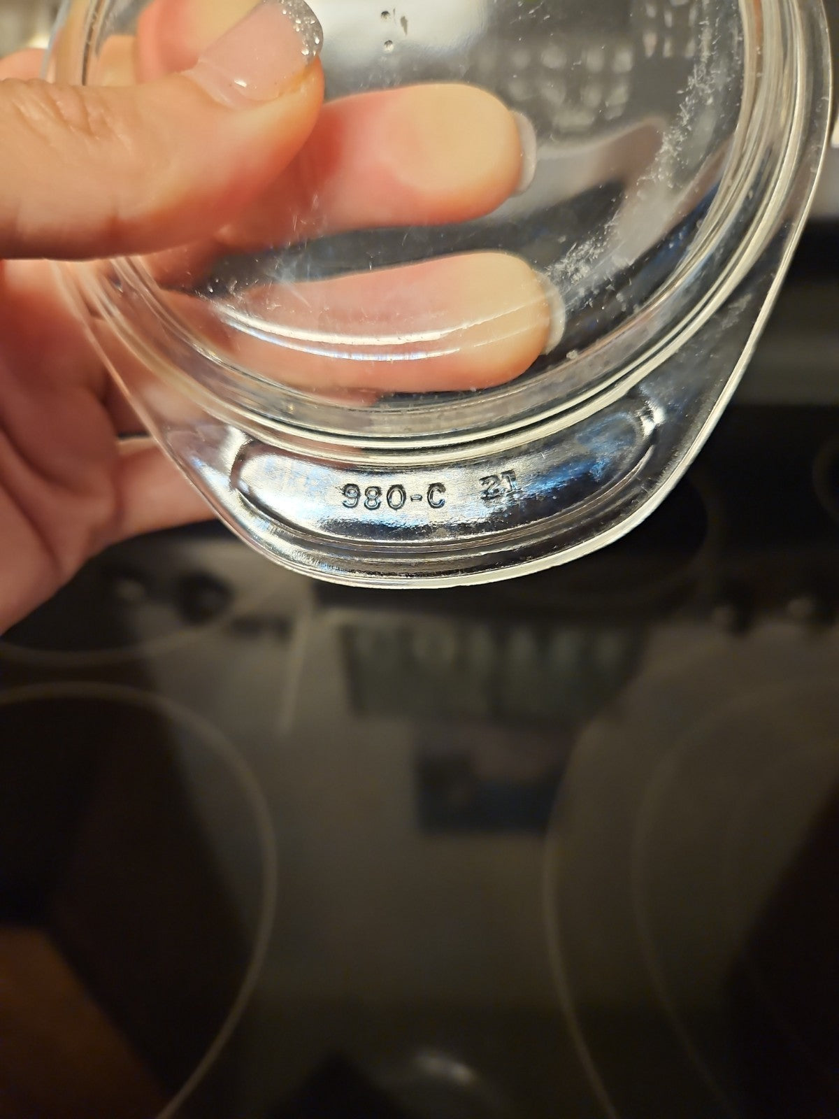 Vintage Pyrex Clear Glass Replacement Lid 980C 980-C 980 C Mini Round Casserole