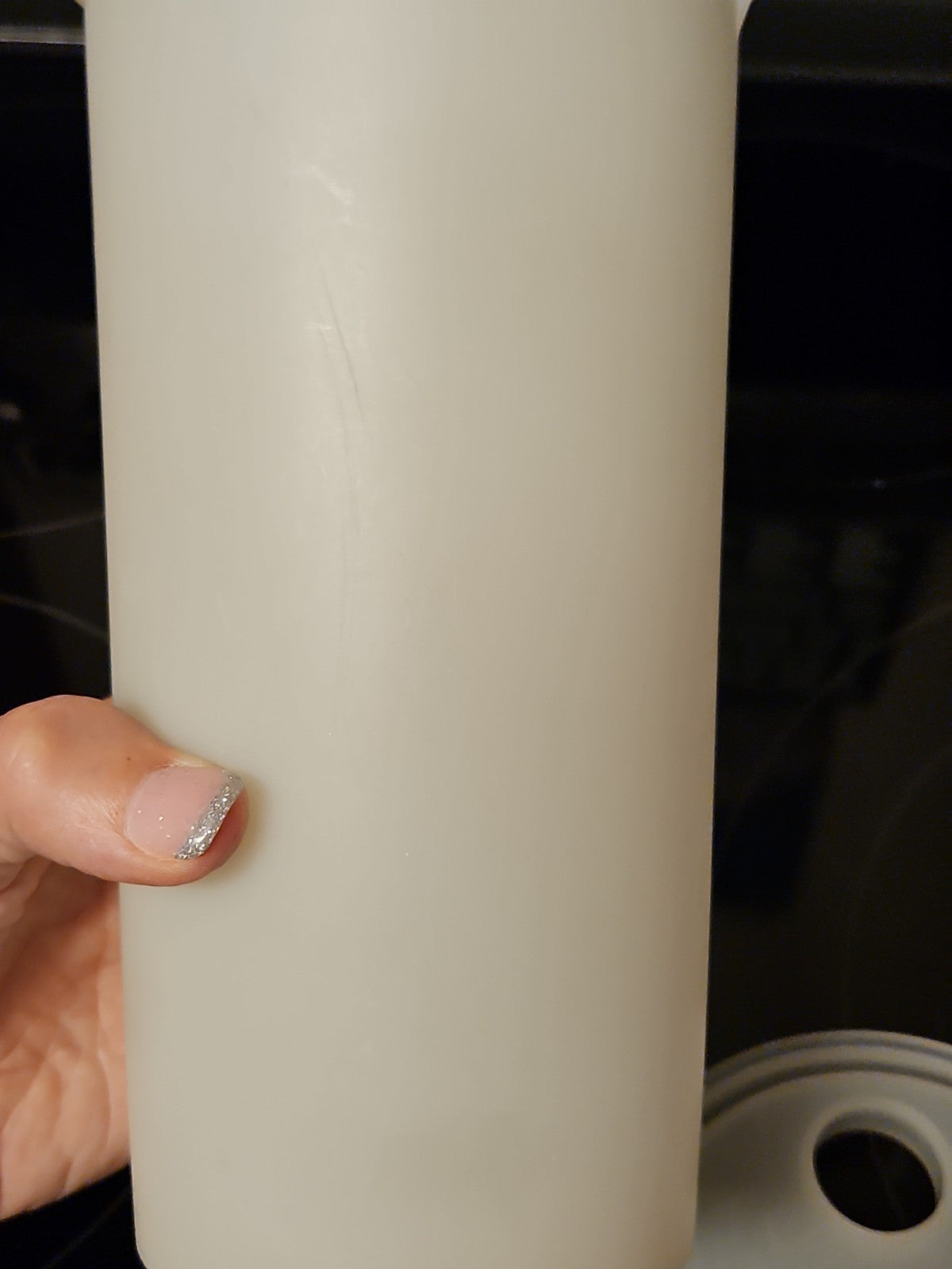 Vintage Tupperware 261 Sheer Handolier Pitcher Sheer Flip Top Seal 563
