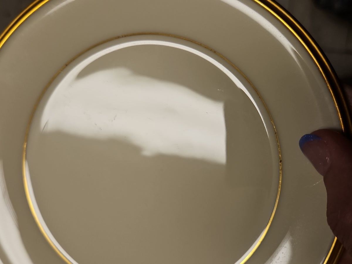 Set of 3 Lenox Eternal Bread & Butter Plates 6 3/8" Ivory Gold Trim USA NWT