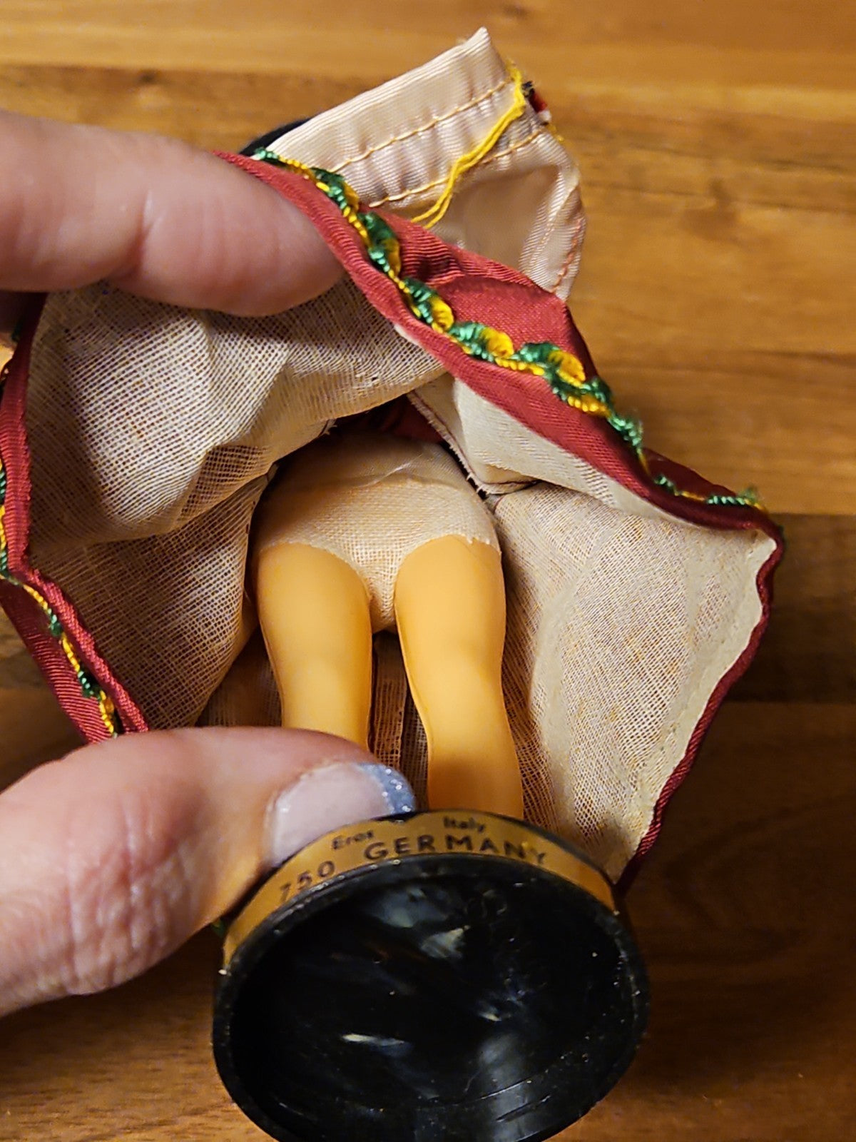 Vintage Eros Doll 750 Germany Traditional Folk Costume Made In Italy Souvenir 7"