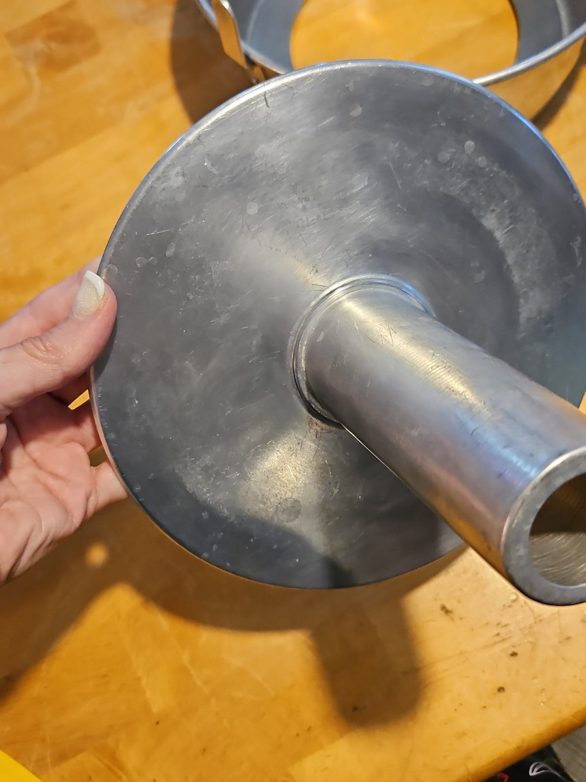 Vintage Mirro Aluminum 10" Angel Food Cake Pan W/ Base Insert 5394M 2 Piece Set