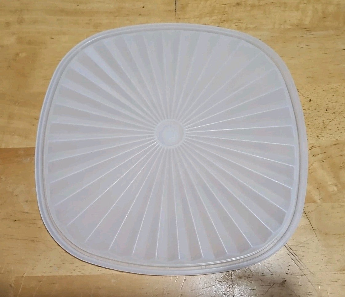 Vintage Tupperware 859 Sheer Servalier Lid Seal 9" Square Replacement Lid