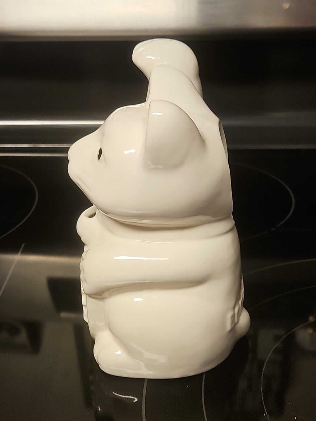 Vintage Benihana Maneki Neko Tiki Lucky Cat White Mug Lucky Waving Cat Figurine