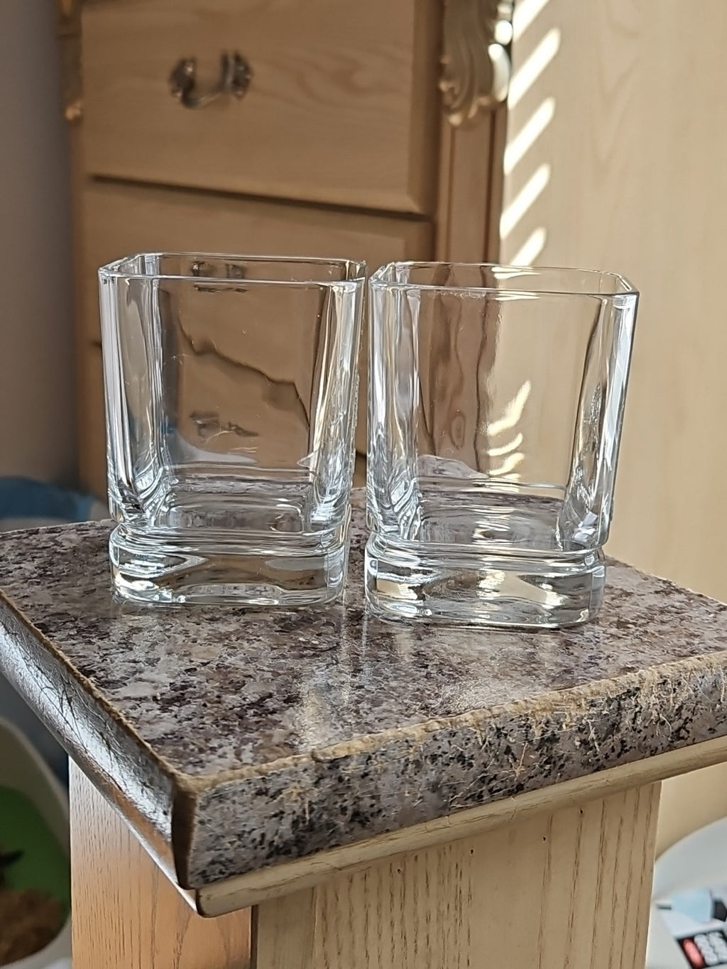 Set Of 2 Y2K Millennium Crown Royal Whiskey Rocks Glasses Embossed Logo W/ 2000