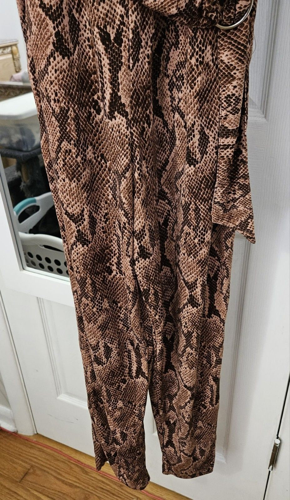 EXPRESS SNAKE PRINT JUMPSUIT SIZE SMALL