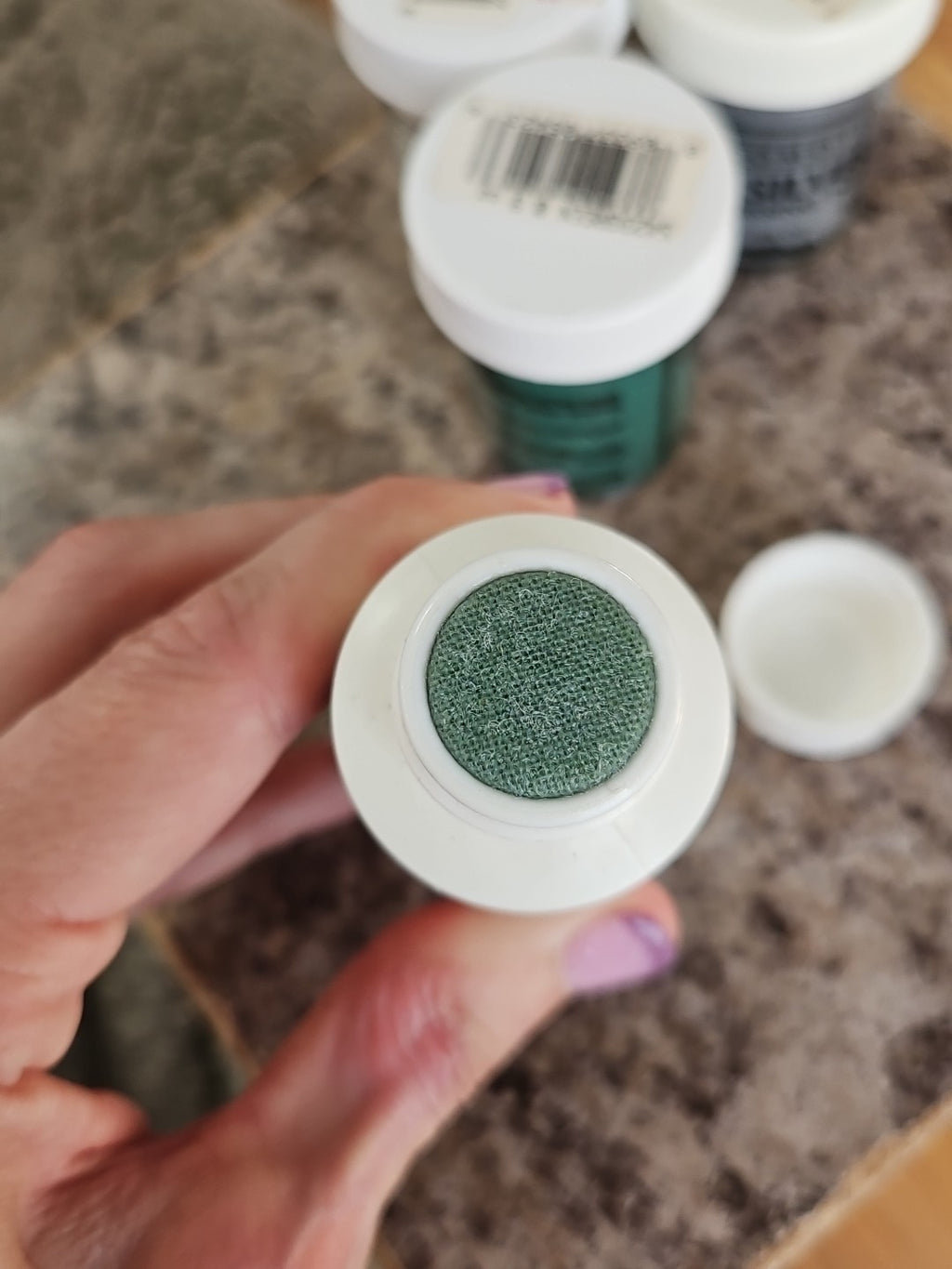 Lot Of 3 New Comotion Embossing Powders .6 oz - Silver, Green & Glitter Plus Ink