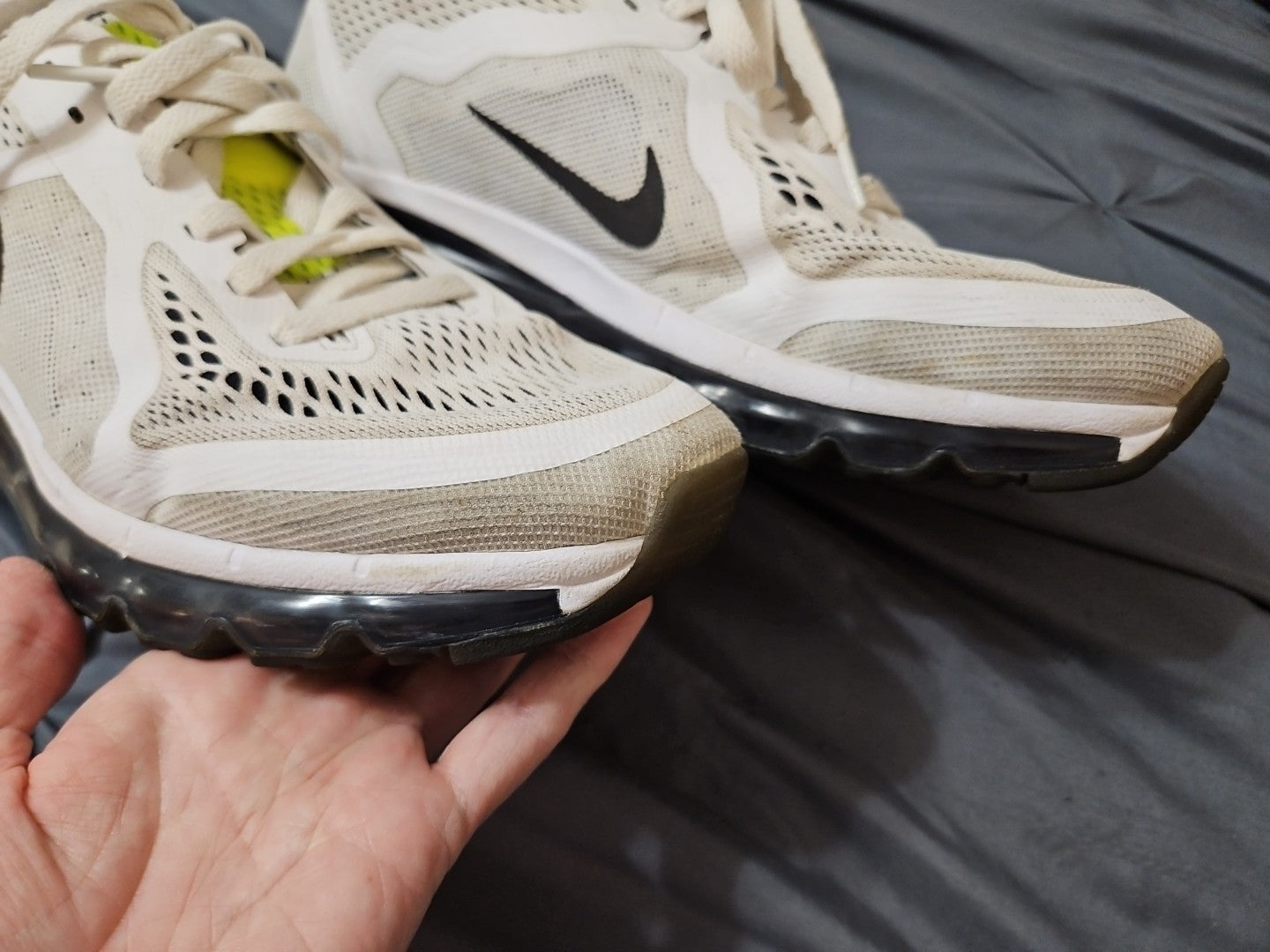 Nike Men's Air Max Neutral Ride 2013 White Black Running Shoes 621077 Sz 10.5