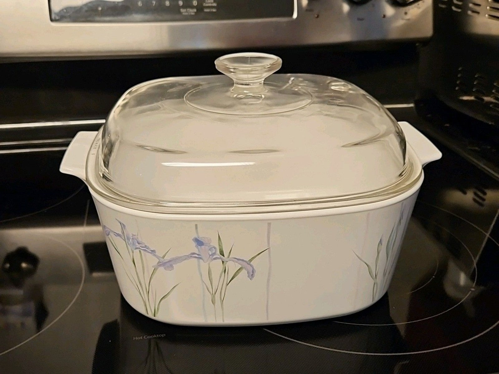 Vintage Corning Ware A-5-B 5 Liter Casserole Dish Shadow Iris 10"x10"x4" & Lid