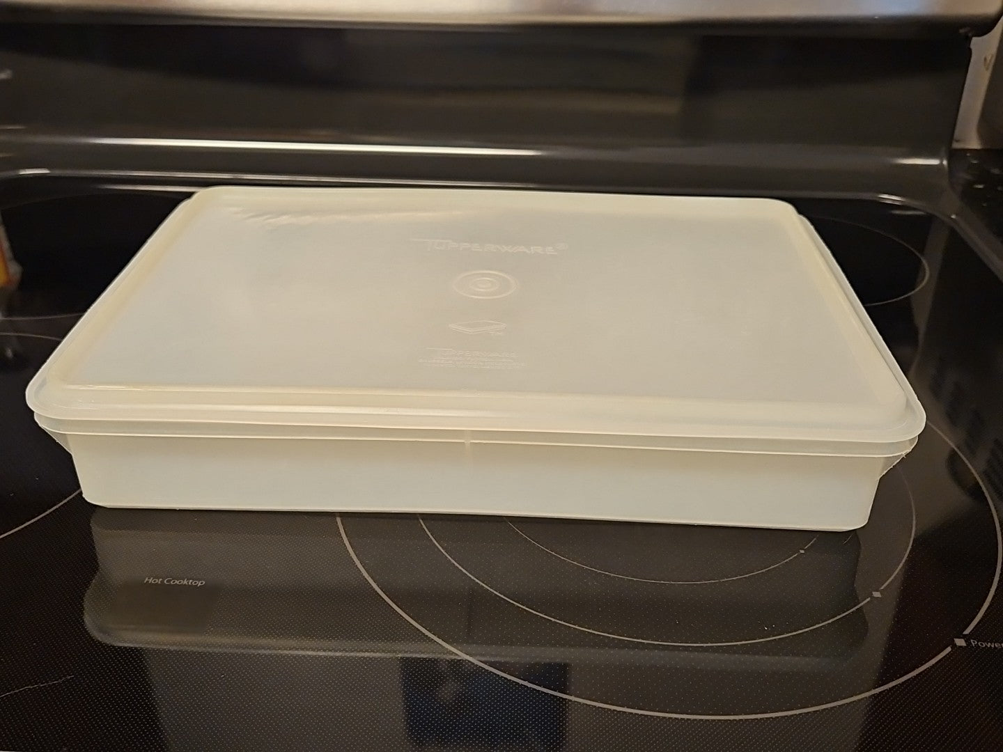 Vintage Tupperware Handolier #290 Sheer Rectangle Keeper With #291 Lid READ