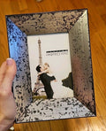 Lasting Impressions Rustic Silver & Black Photo Frame 4x6 Photo Size NEW