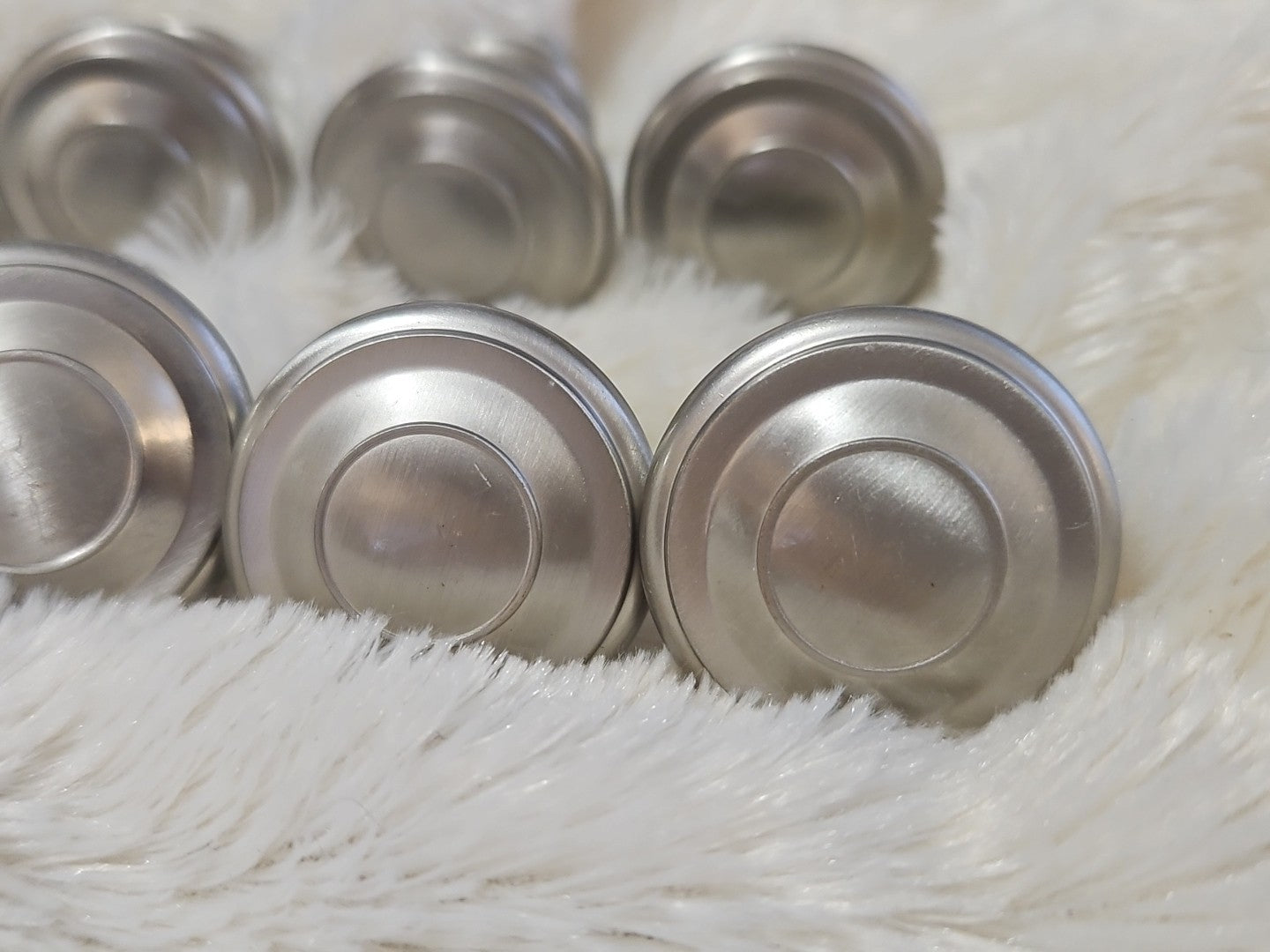 Lot Of 8 Liberty Harmon 1 3/8" Classic Satin Nickel Cabinet Knobs Drawer Pulls