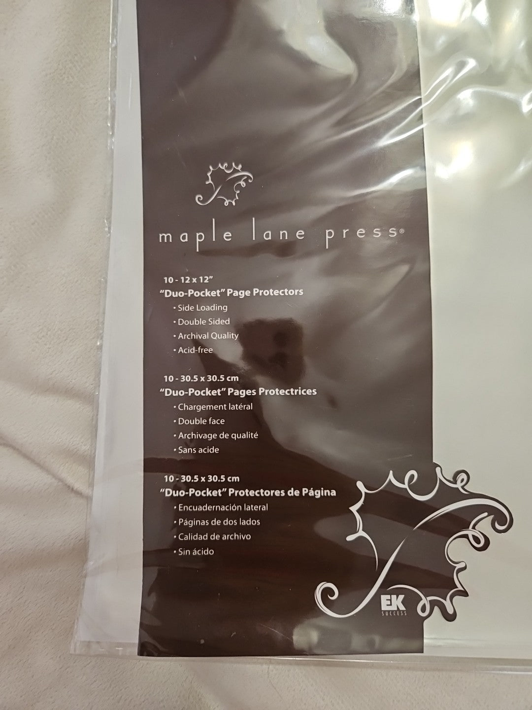 NIP Maple Lane Press 12"×12" Duo-Pocket Page Protectors 10 Page Refill Pack