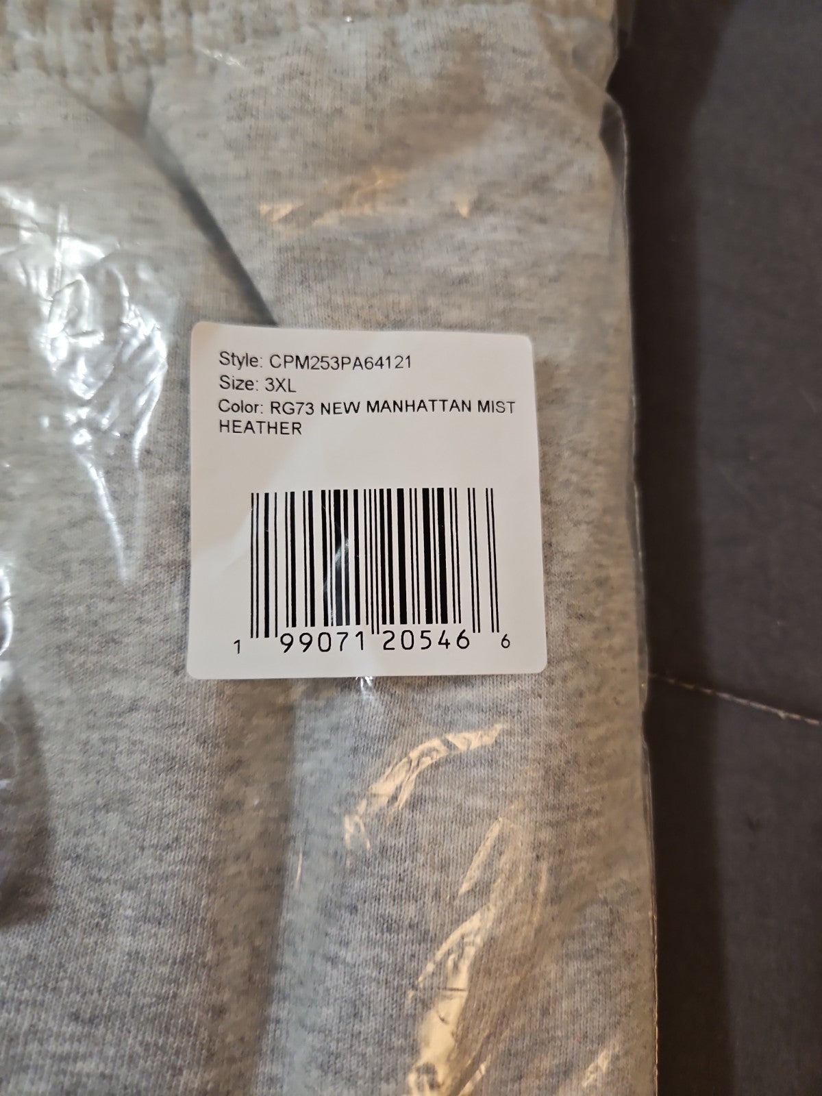 NWT Champion Powerblend Relaxed Bottom Pants Fleece Sweatpants Gray 3XL