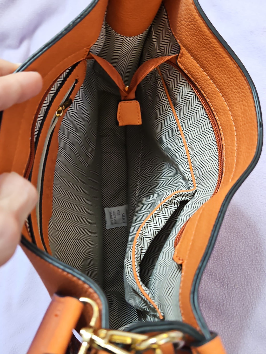 Jen & Co. Chloe Crossbody Bag, Vegan Leather Orange Southwest Print Strap