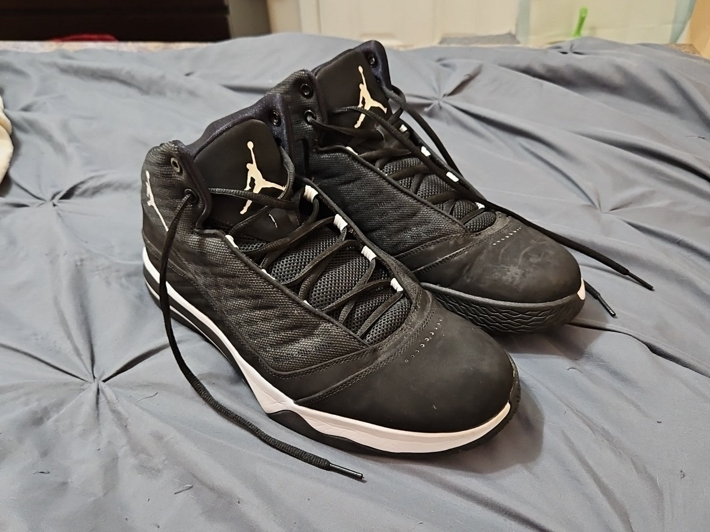 Jordan Nike Air Melo B`MO Mens Basketball Shoes Black Mens Sz 10.5