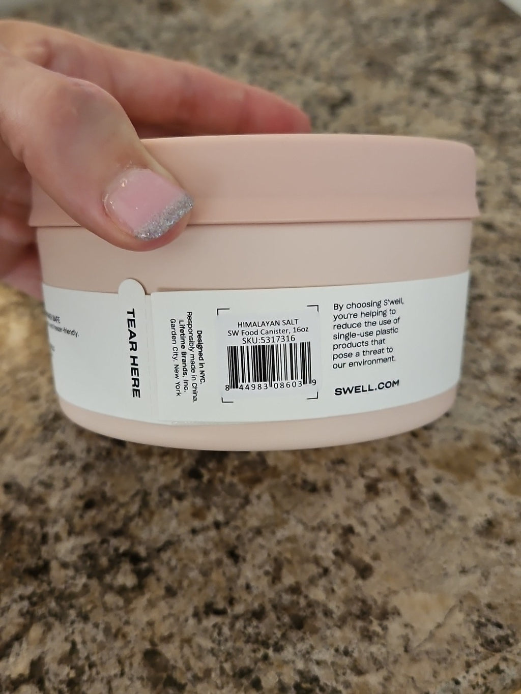 NWT S'well Stainless Steel 16oz Food Canister Pink Himalayan Salt Swell