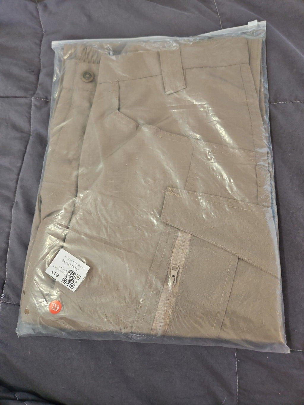 NIP Men's Tactical Cargo Pants Waterproof Multiple Pockets Sz 4XL Khaki